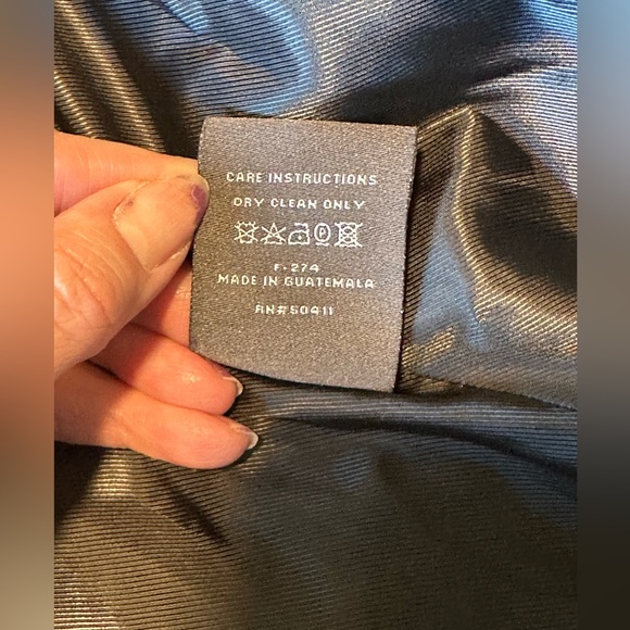 Vince Camuto long warm coat with silver metal studded sleeves in XL - Black - Picture 8 of 16